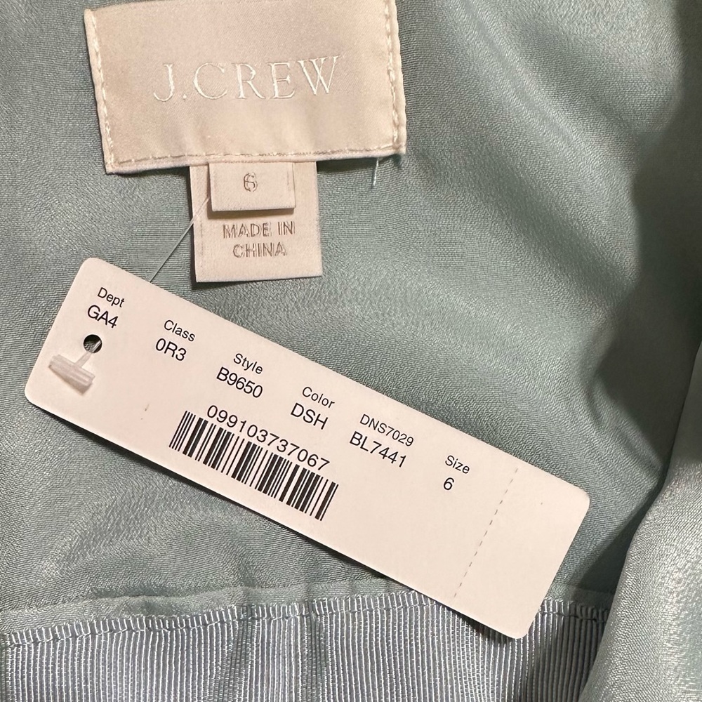 J. Crew Green Spaghetti Strap Sundress for Weddings - NWT women’s size 6 - Picture 3 of 3